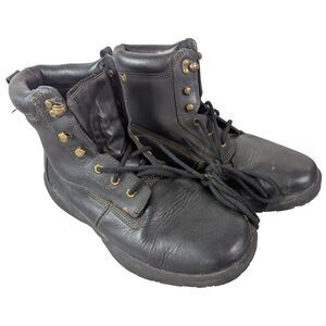 Dr. Comfort Work Boots Men's Protector Black Steel‎ Toe Combat Work Size 12XW